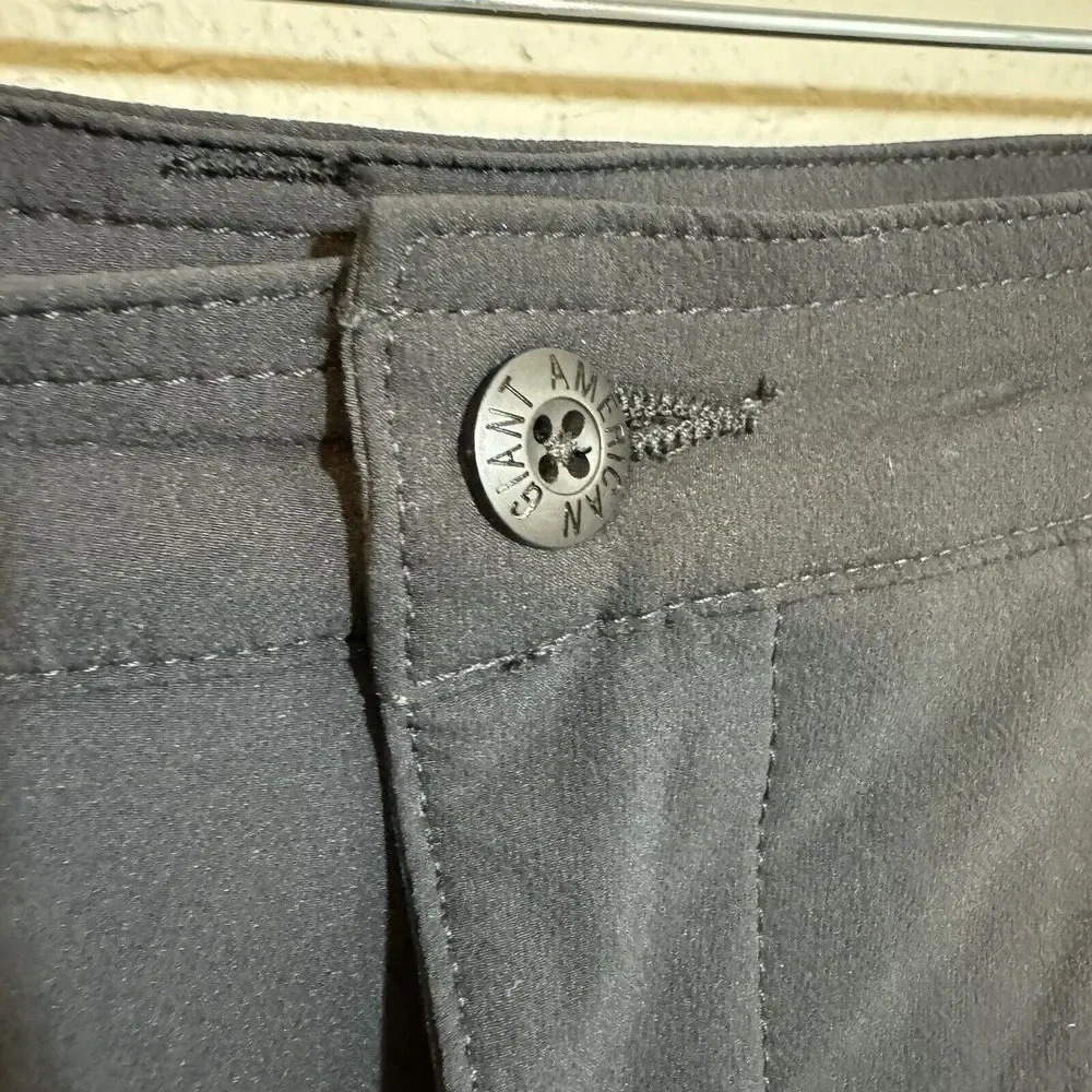American Giant Brigade Pants Mens‎ 32x32 Black Stretch Chino USA Nylon Spandex